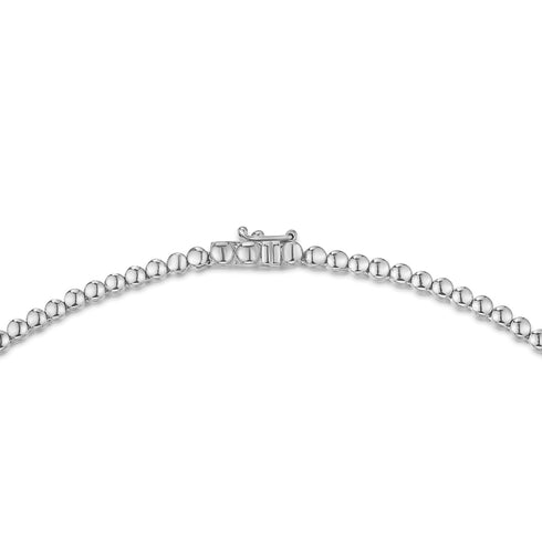 7.00ct Lab Diamond Tennis Necklace 3/4 Set in 9K White Gold G/VS